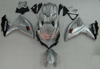 2008-2010 Fairings Suzuki GSXR 600 750 Silver Black GSXR Generic