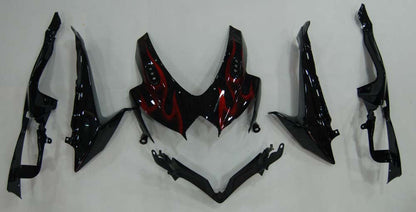 2008-2010 Suzuki GSXR 600 750 Black & Red Flame  Generic