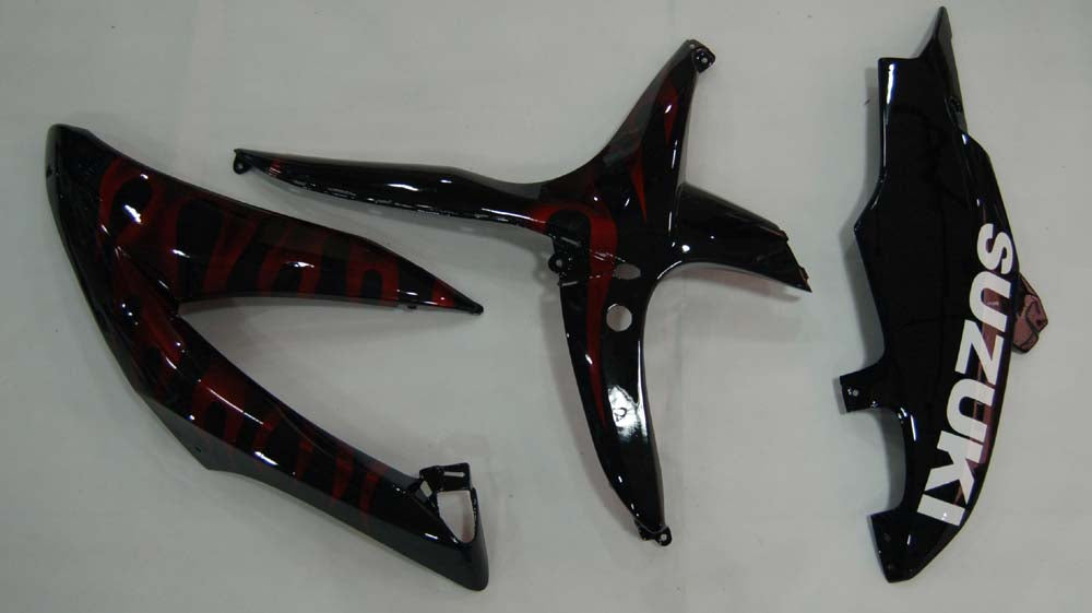 2008-2010 Suzuki GSXR 600 750 Black & Red Flame  Generic