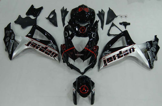 2008-2010 Fairings Suzuki GSXR 600 750 Black Silver Jordan Generic