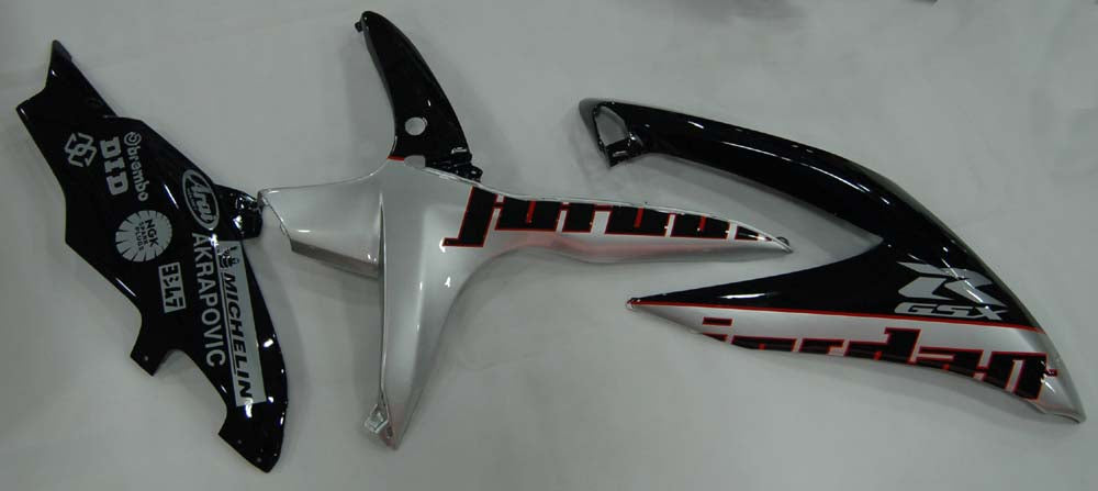 2008-2010 Fairings Suzuki GSXR 600 750 Black Silver Jordan Generic