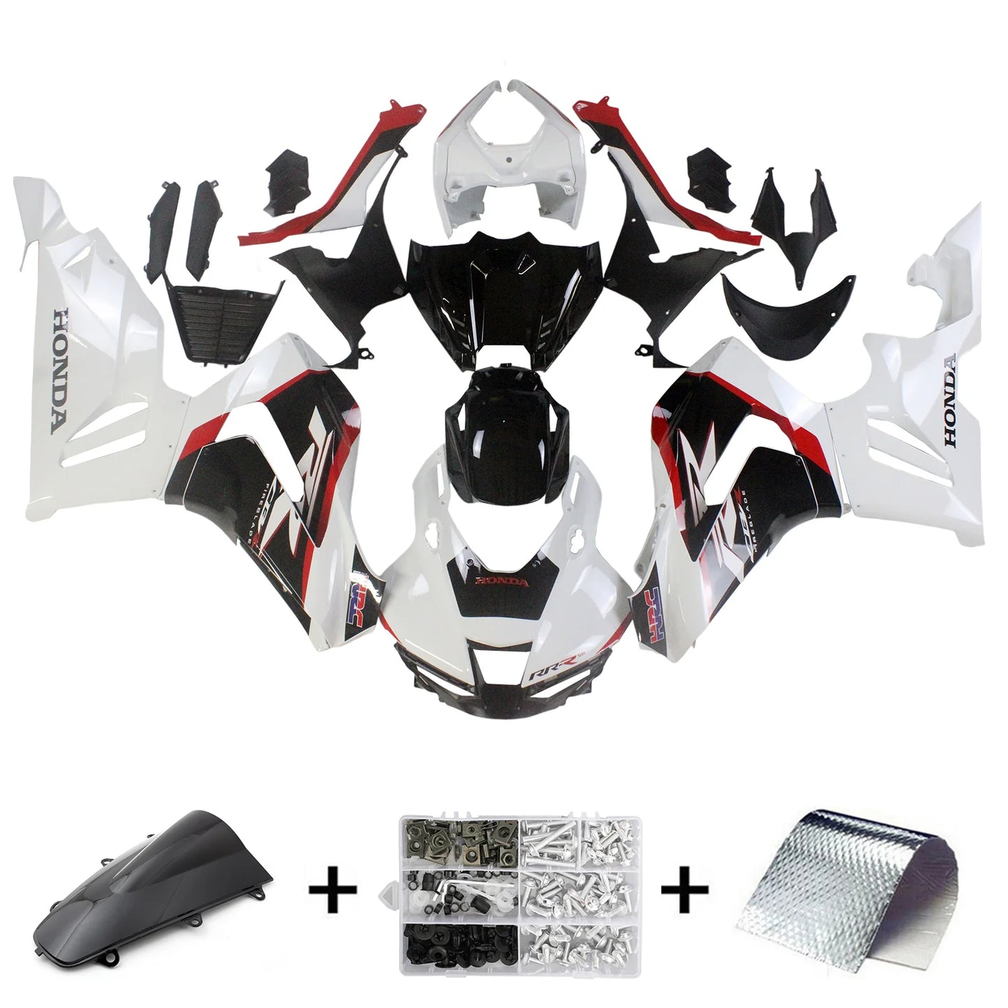 Motorcycle Fairing 2020-2023 CBR1000RR-R HONDA WHITE&RED STYLE2 FAIRING KIT