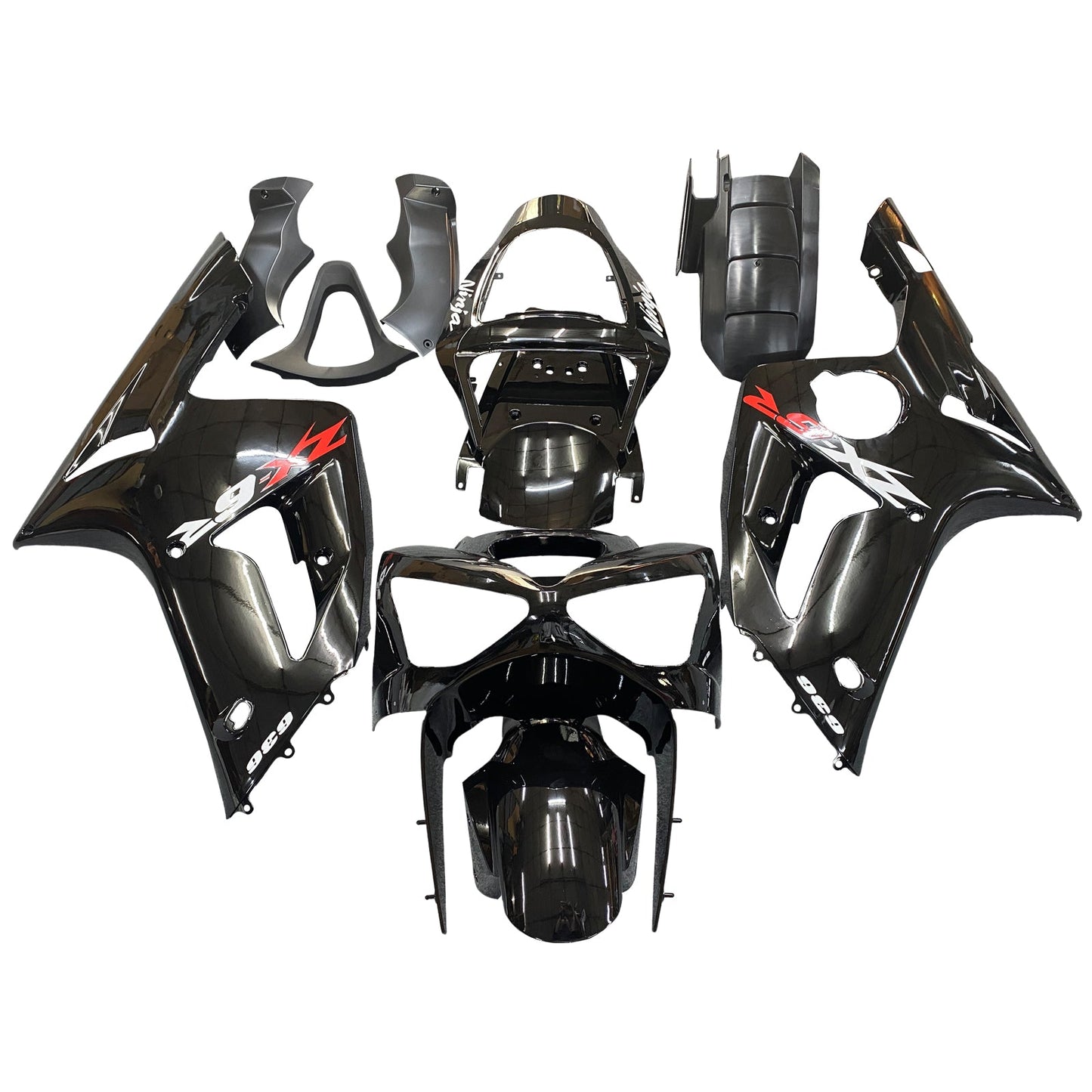2003-2004 Fairings Kawasaki ZX6R 636 Black Ninja  Generic