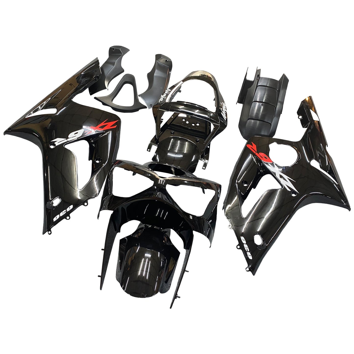 2003-2004 Fairings Kawasaki ZX6R 636 Black Ninja  Generic