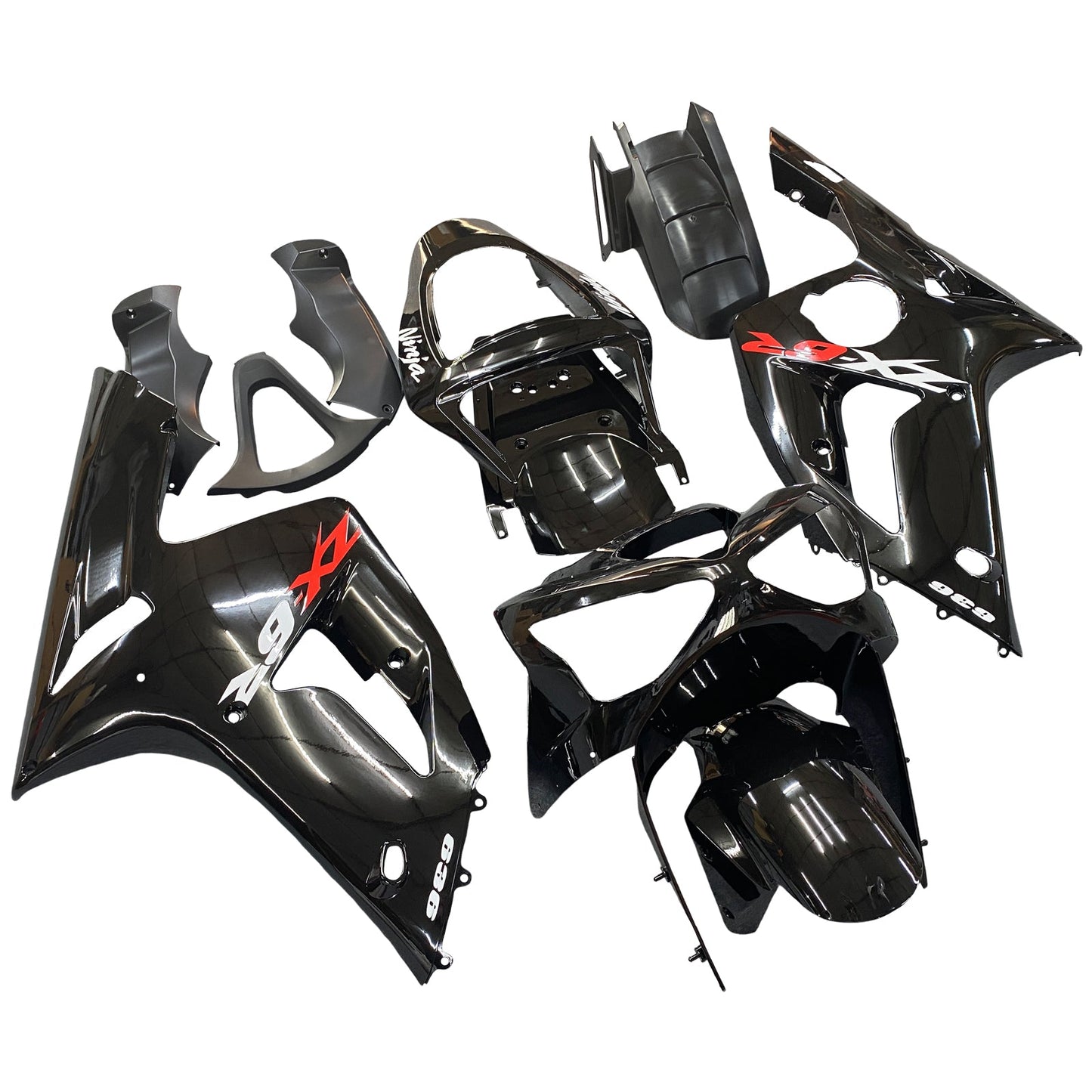 2003-2004 Fairings Kawasaki ZX6R 636 Black Ninja  Generic