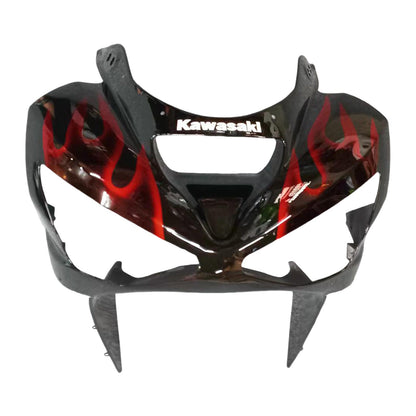 2003-2004 Fairings Kawasaki ZX6R 636 Black & Red Flame ZX6R  Generic