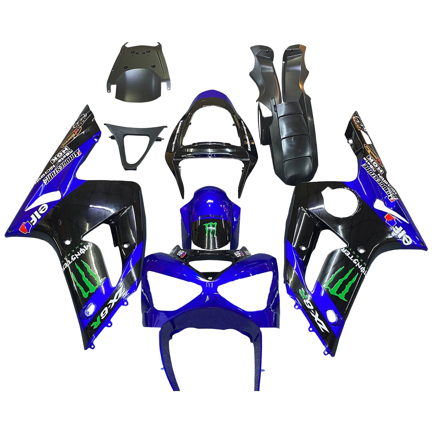 2003-2004 Kawasaki ZX6R 636 Fairing Kit Bodywork Plastic ABS