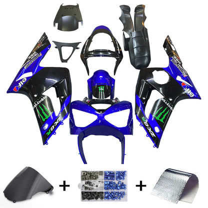 2003-2004 Kawasaki ZX6R 636 Fairing Kit Bodywork Plastic ABS