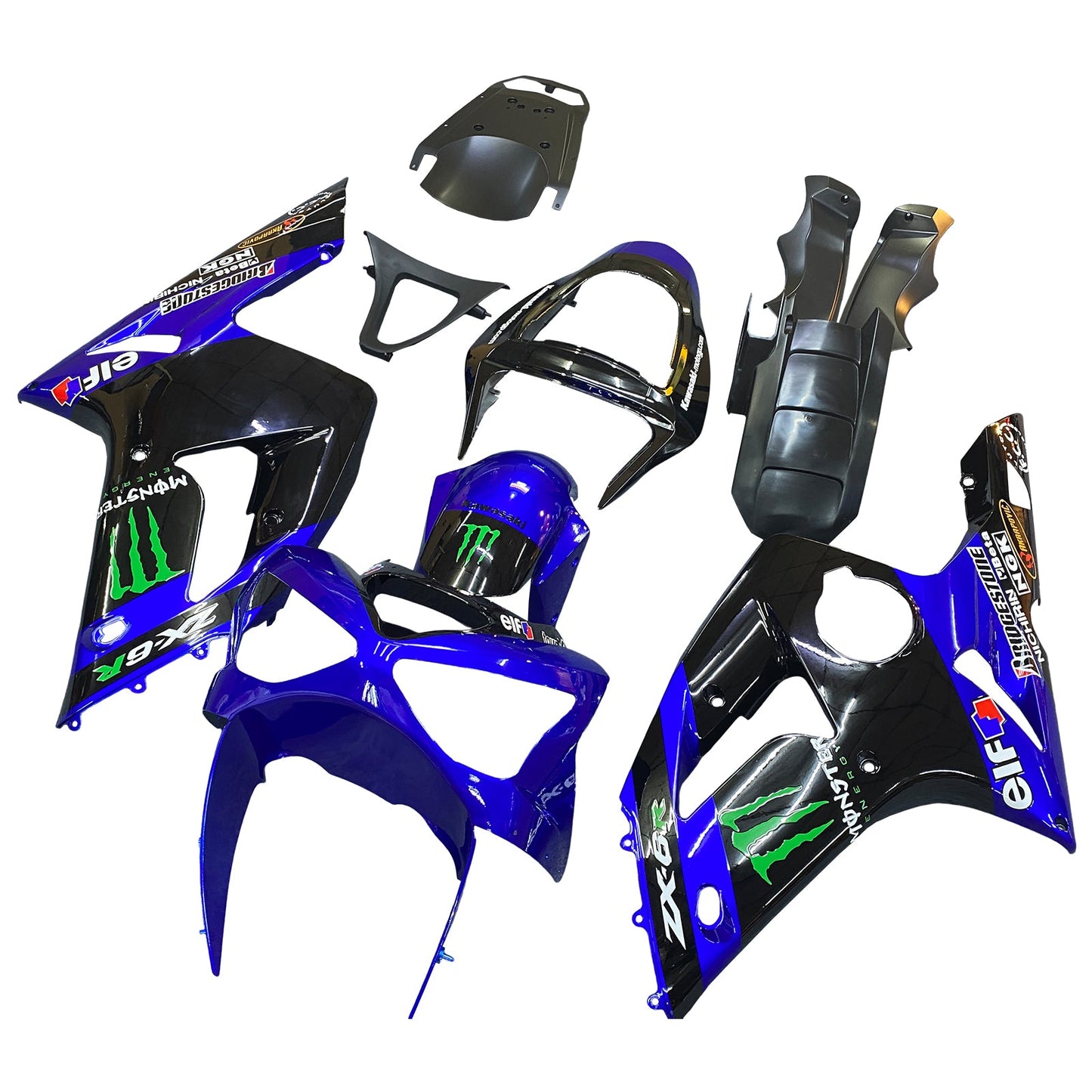 2003-2004 Kawasaki ZX6R 636 Fairing Kit Bodywork Plastic ABS
