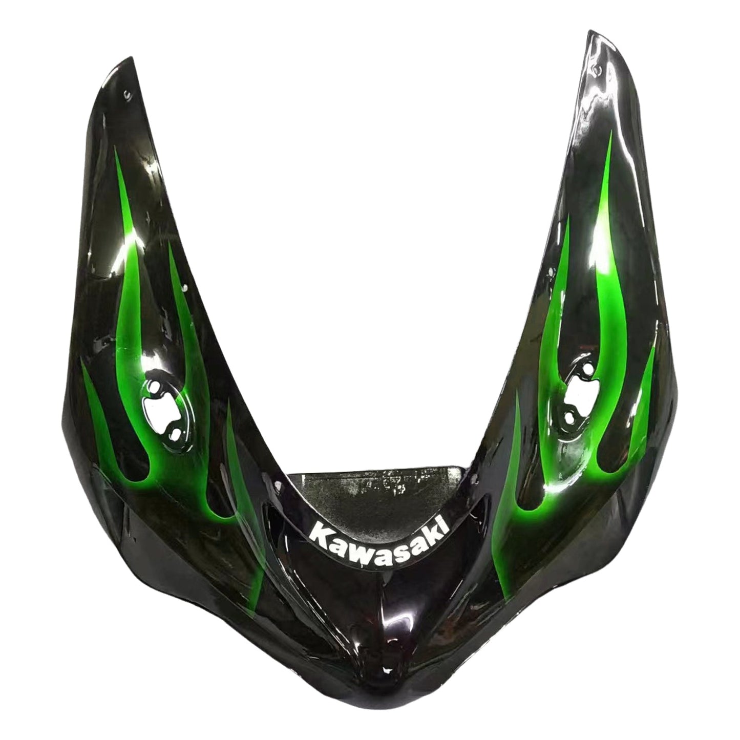 2005-2006 Fairings Kawasaki ZX6R 636 Black & Green Flame Ninja  Generic