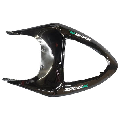 2005-2006 Fairings Kawasaki ZX6R 636 Black & Green Flame Ninja  Generic