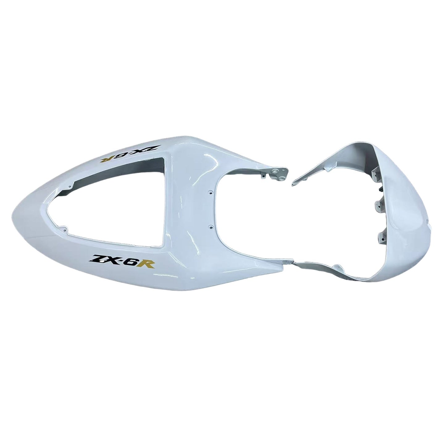 2005-2006 Fairings Kawasaki ZX6R 636 White ZX6R Ninja Generic