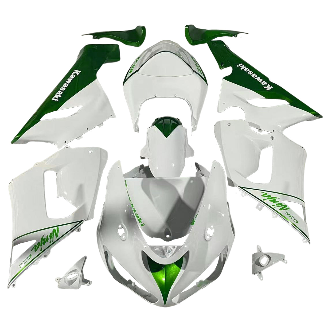 2005-2006 Kawasaki ZX6R 636 Fairing Kit Bodywork Plastic ABS