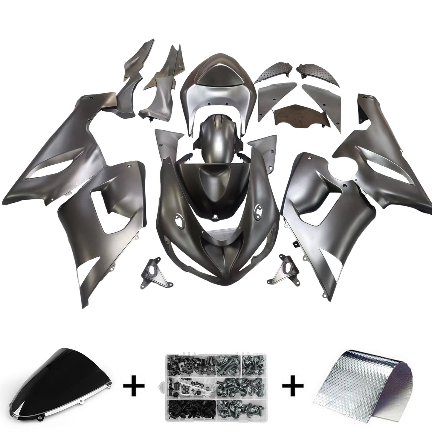 2005-2006 Kawasaki ZX6R 636 Fairing Kit Bodywork Plastic ABS