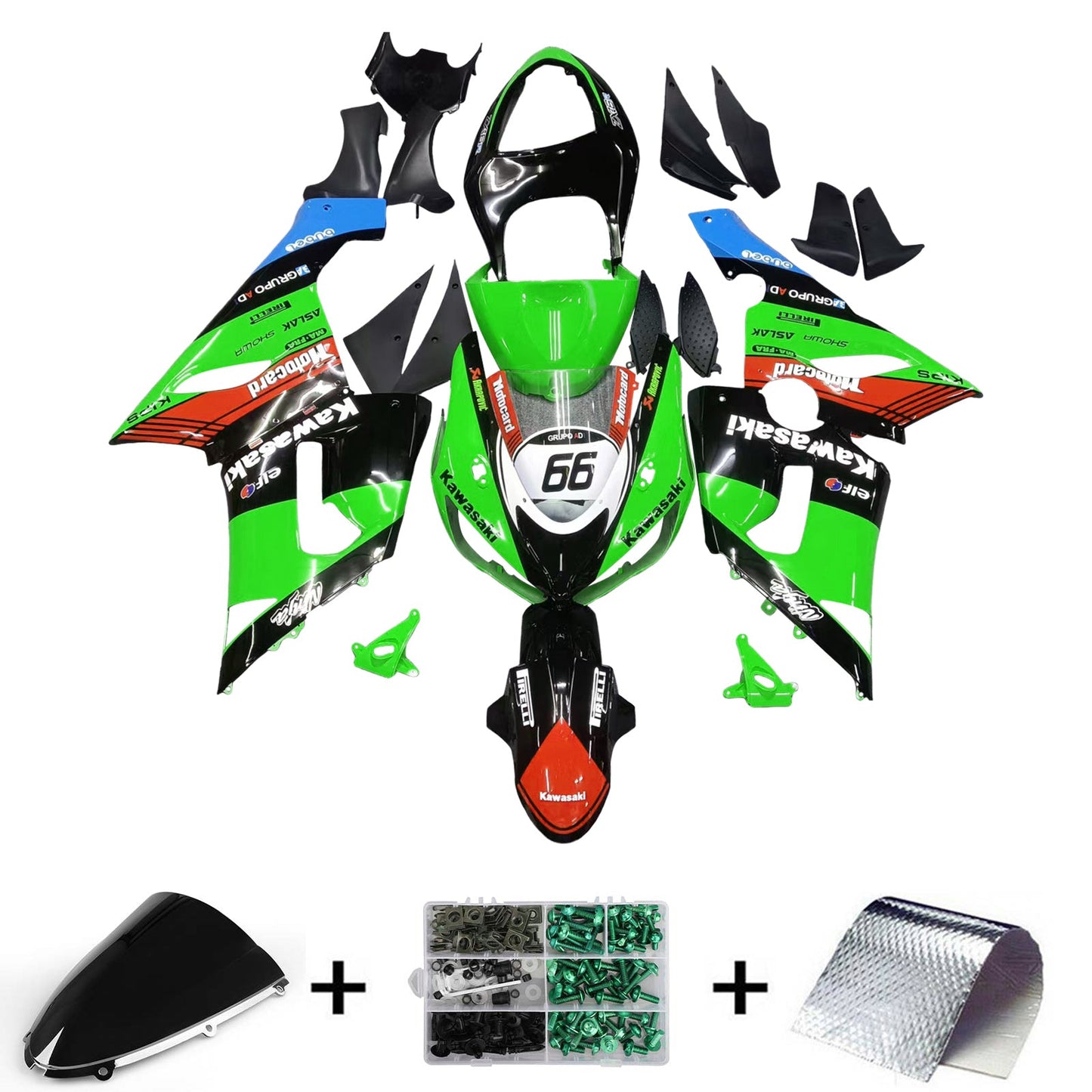 2005-2006 Fairing Kit For Kawasaki ZX6R 636 Generic
