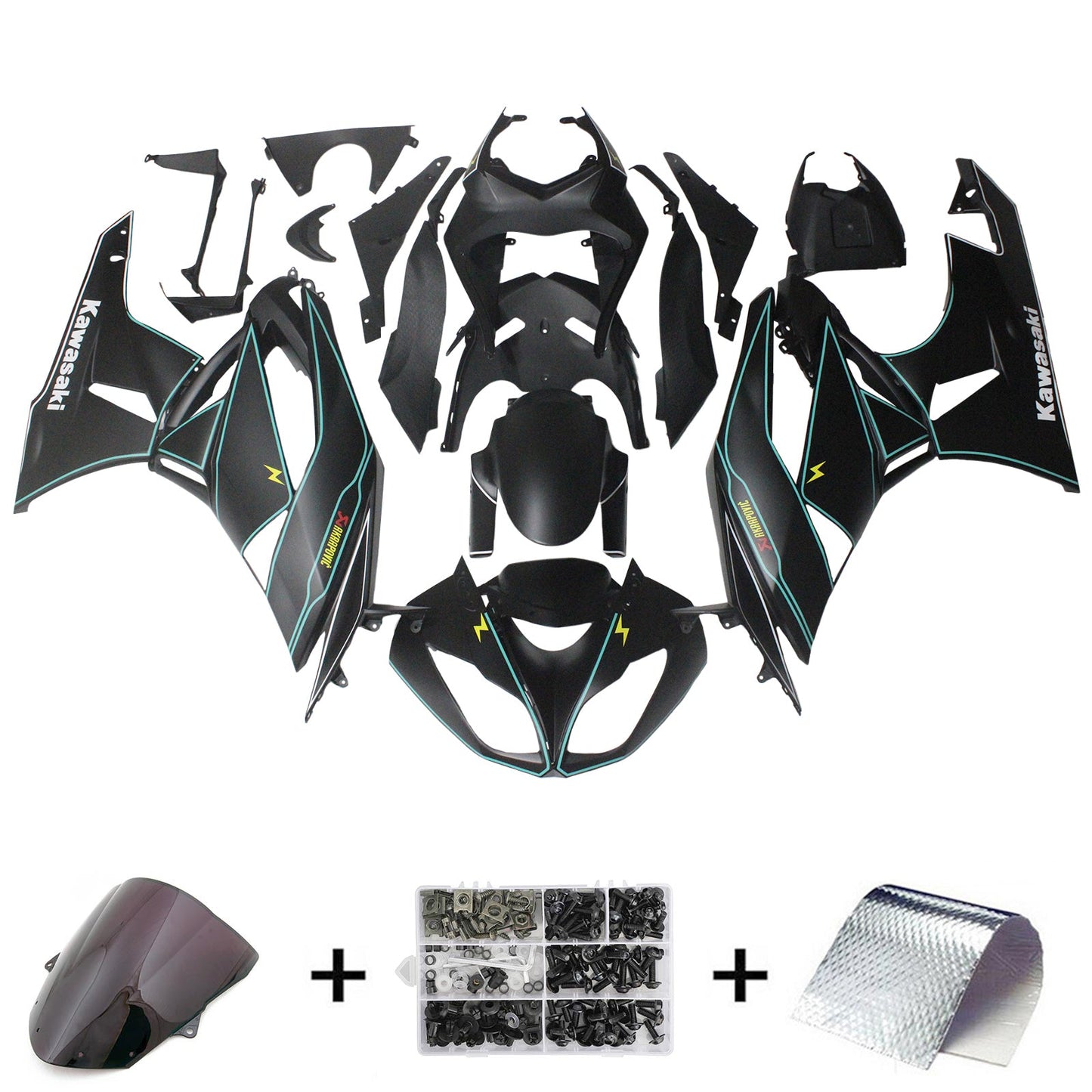 2009-2012 Kawasaki ZX6R 636 Fairing Kit Bodywork Plastic ABS