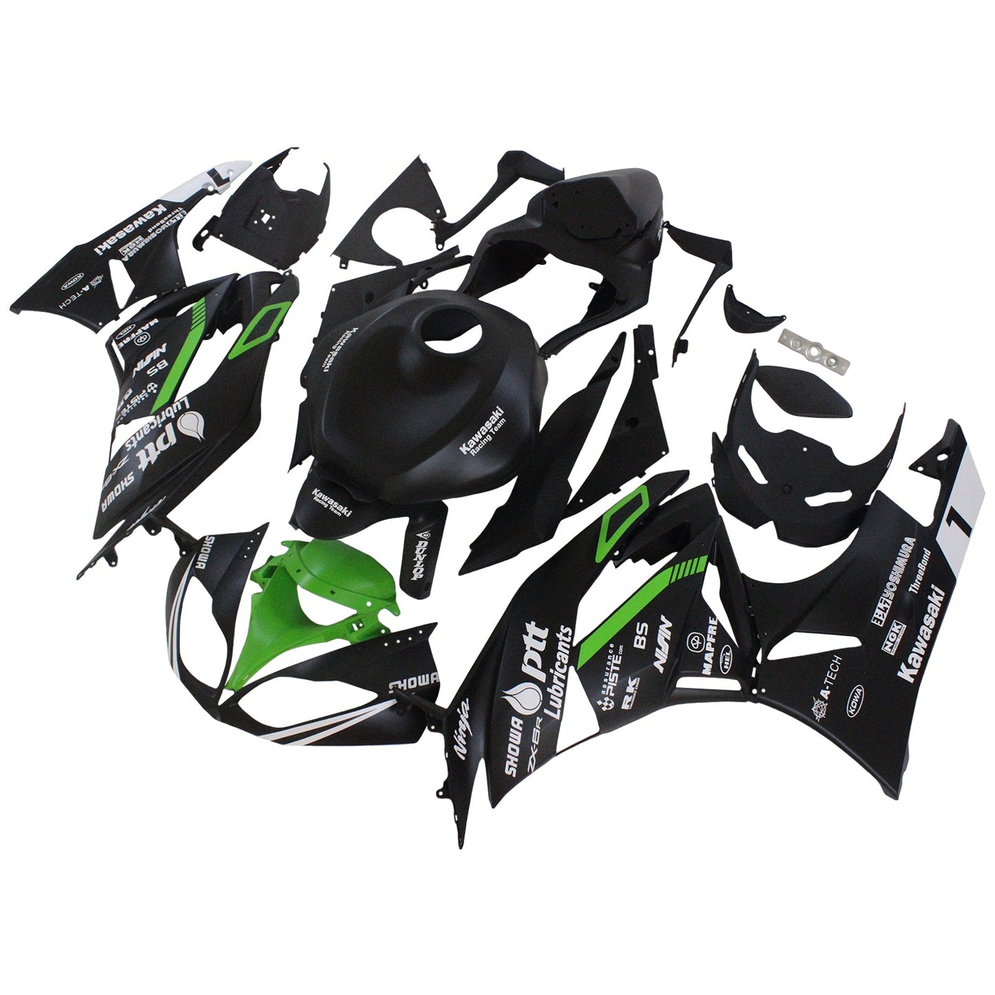 2009-2012 Kawasaki ZX6R 636 Fairing Kit Bodywork Plastic ABS