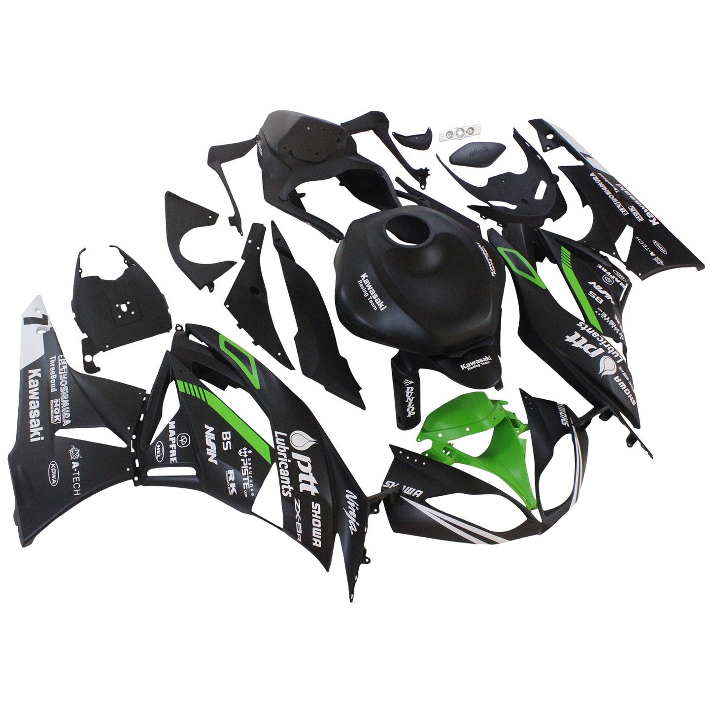 2009-2012 Kawasaki ZX6R 636 Fairing Kit Bodywork Plastic ABS
