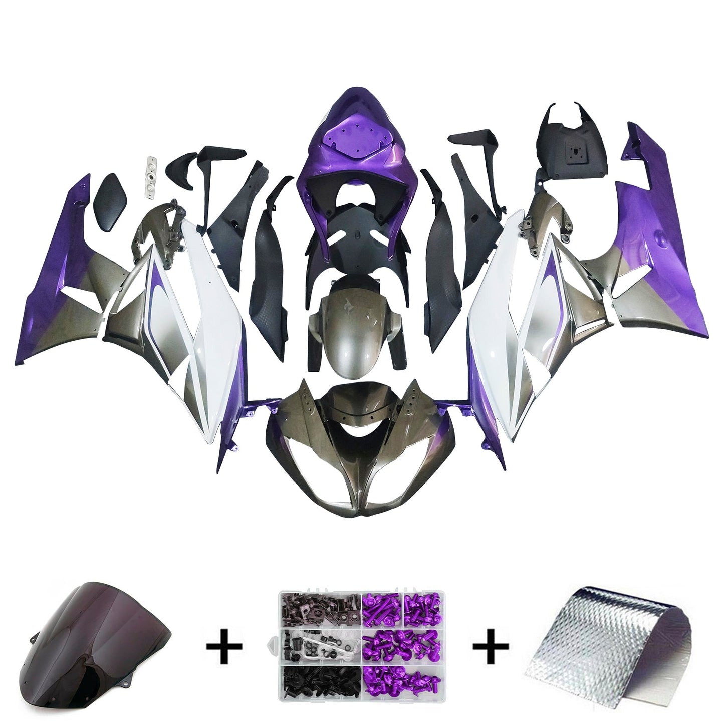 2009-2012 Kawasaki ZX6R 636 Fairing Kit Bodywork Plastic ABS