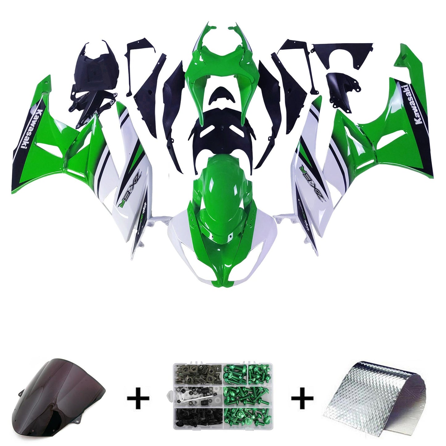2009-2012 Kawasaki ZX6R 636 Fairing Kit Bodywork Plastic ABS