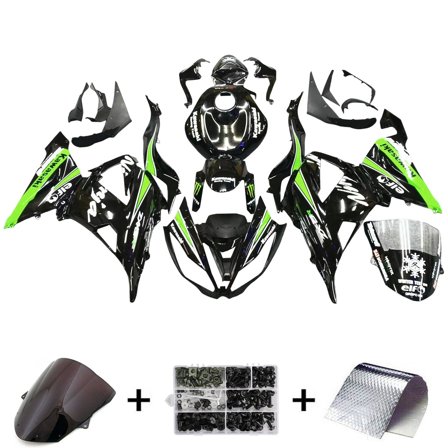 2013-2018 Kawasaki ZX6R 636 Fairing Kit Bodywork Plastic ABS