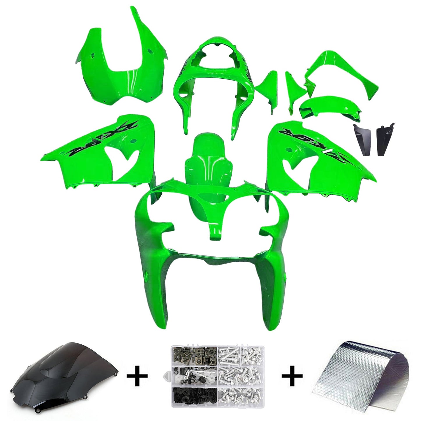 2000-2001 Kawasaki ZX9R Fairing Kit Bodywork Plastic ABS