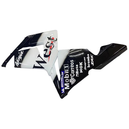 2004-2005 Fairings Kawasaki ZX 10R Black White West Ninja