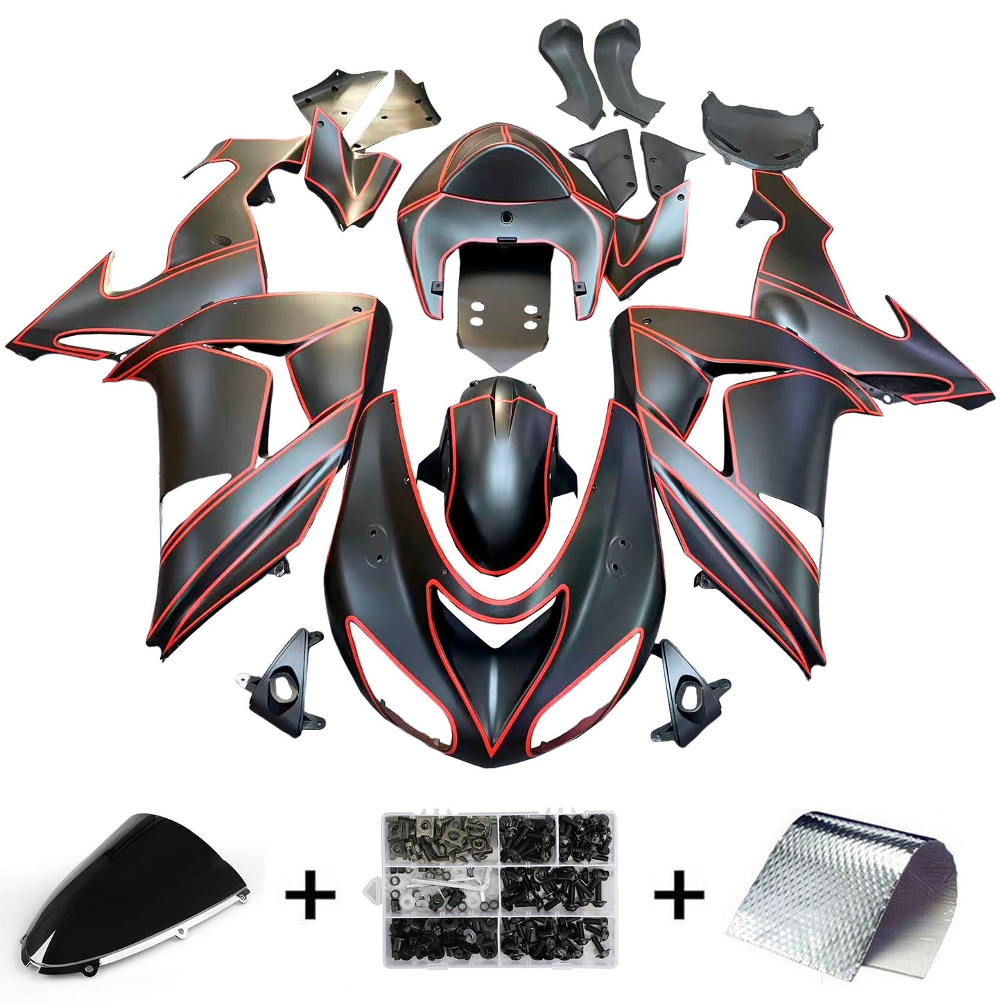 2006-2007 Kawasaki ZX10R Fairing Kit Bodywork Plastic ABS