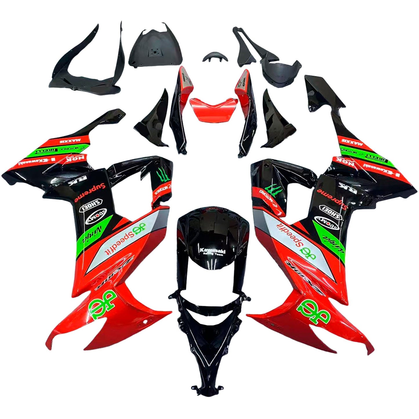 2008-2010 Kawasaki ZX10R Fairing Kit Bodywork Plastic ABS