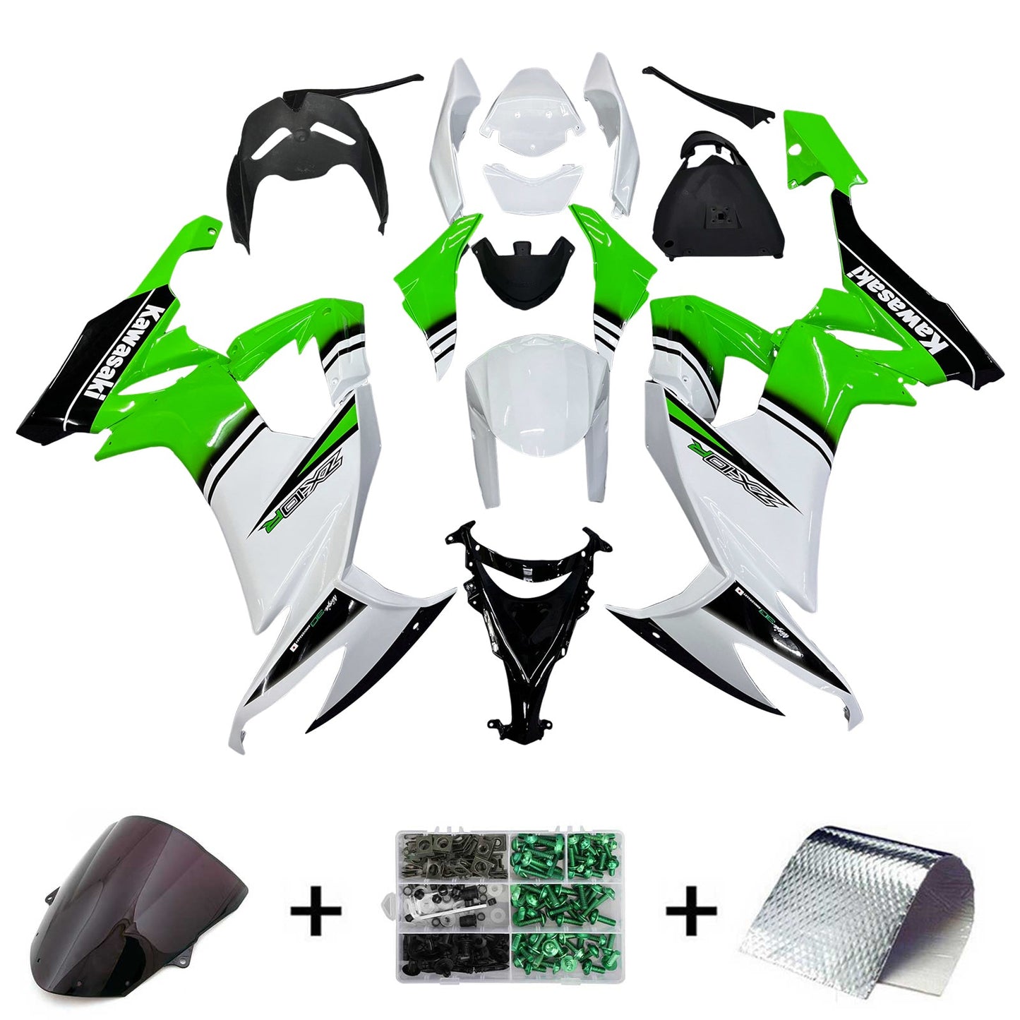 2008-2010 Kawasaki ZX10R Fairing Kit Bodywork Plastic ABS