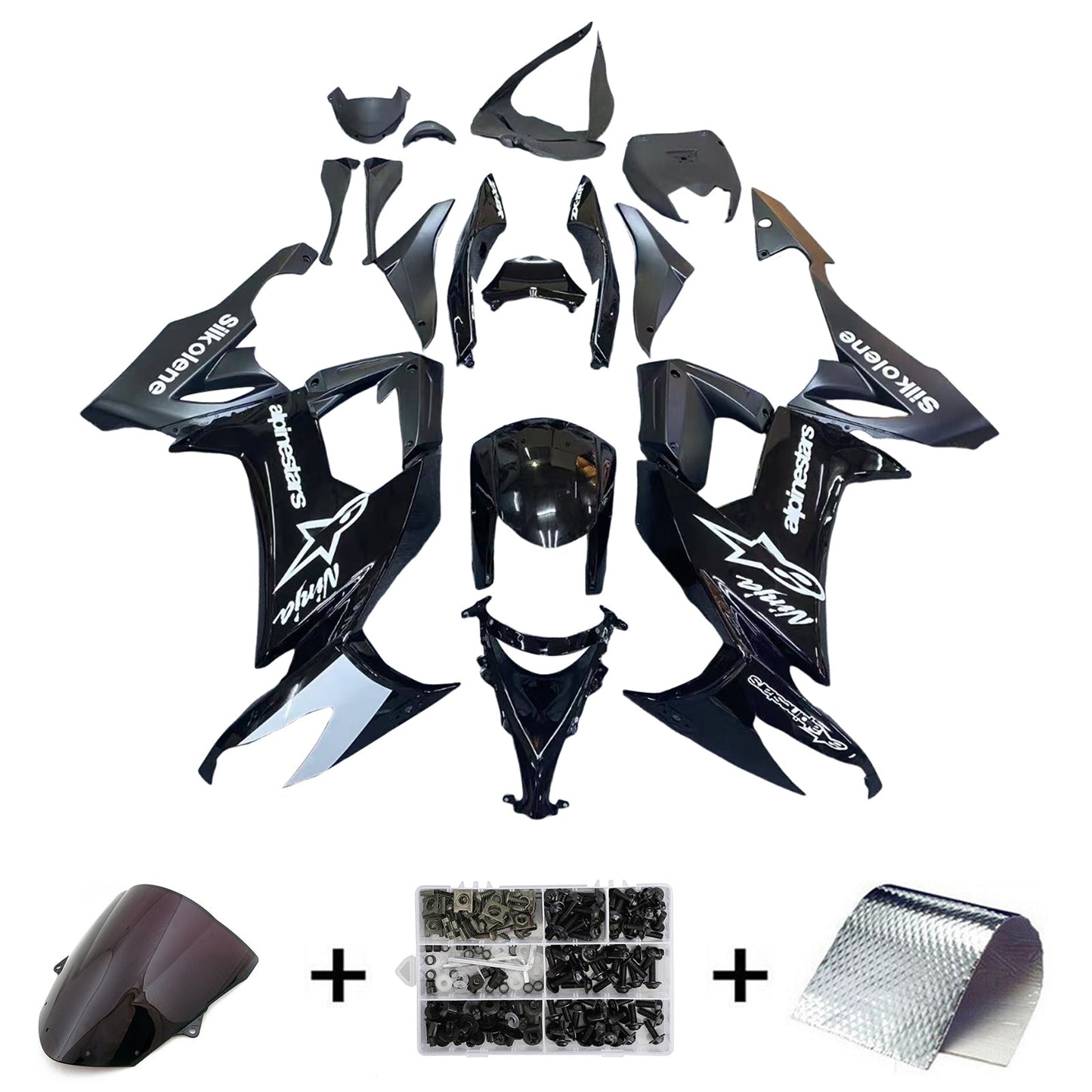 2008-2010 Kawasaki ZX10R Fairing Kit Bodywork Plastic ABS