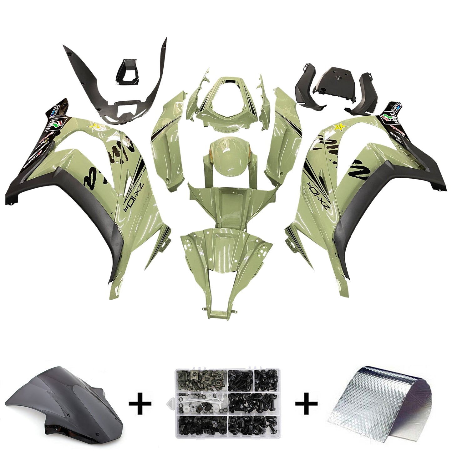 2011-2015 Kawasaki ZX10R Fairing Kit Bodywork Plastic ABS