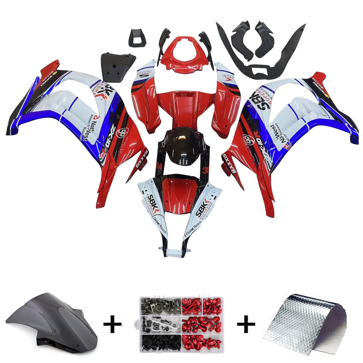2011-2015 Kawasaki ZX10R Fairing Kit Bodywork Plastic ABS
