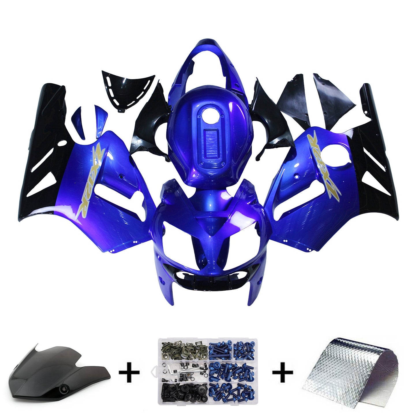 2002-2005 Fairings Kawasaki ZX12R Ninja Blue Black ZX12R Generic