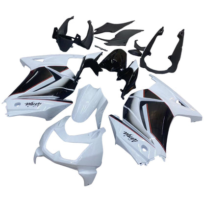 2008-2012 Fairings Kawasaki ZX250R EX250 White Black Ninja ZX250  Generic