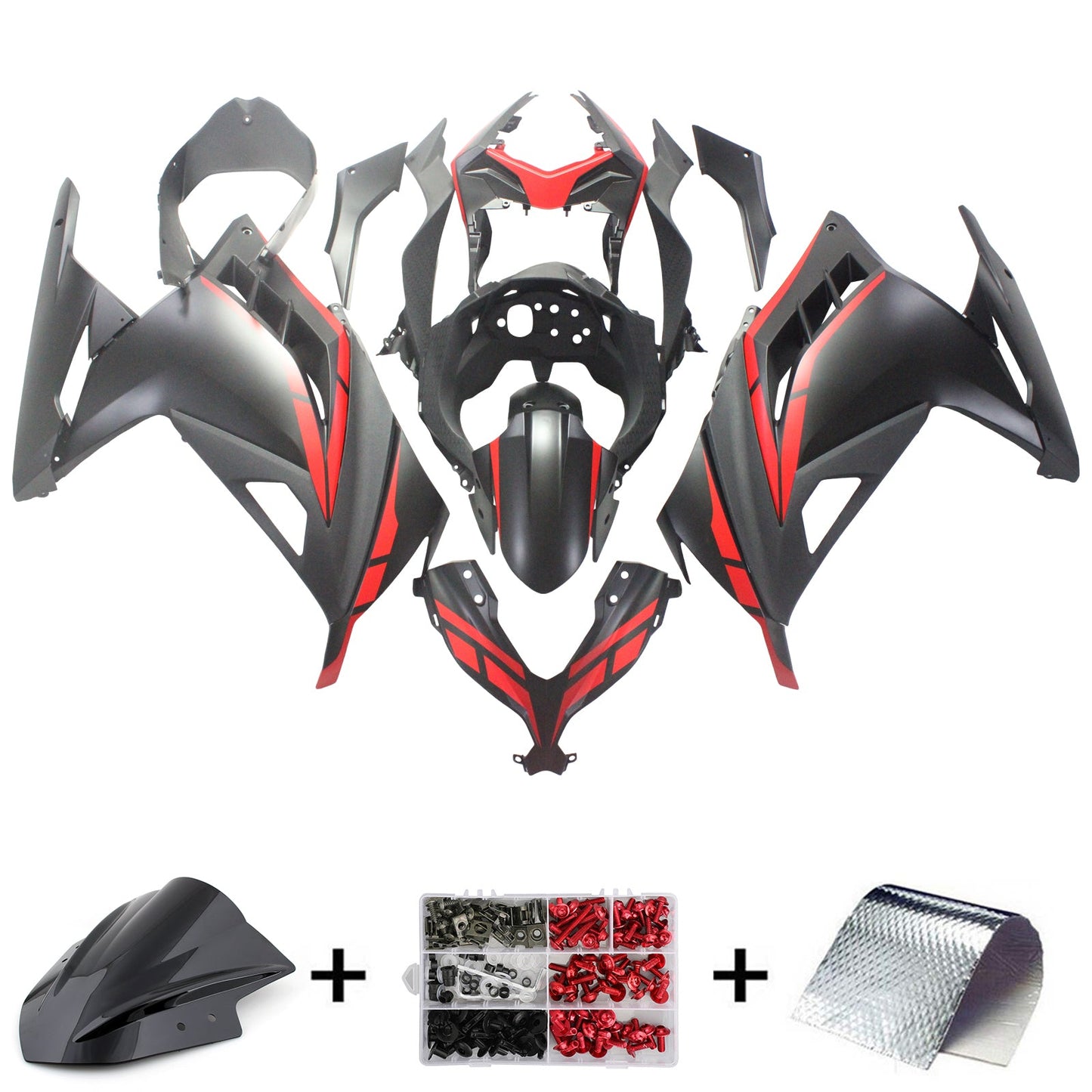 2013-2024 Kawasaki EX300 Ninja300 Fairing Kit Bodywork Plastic ABS