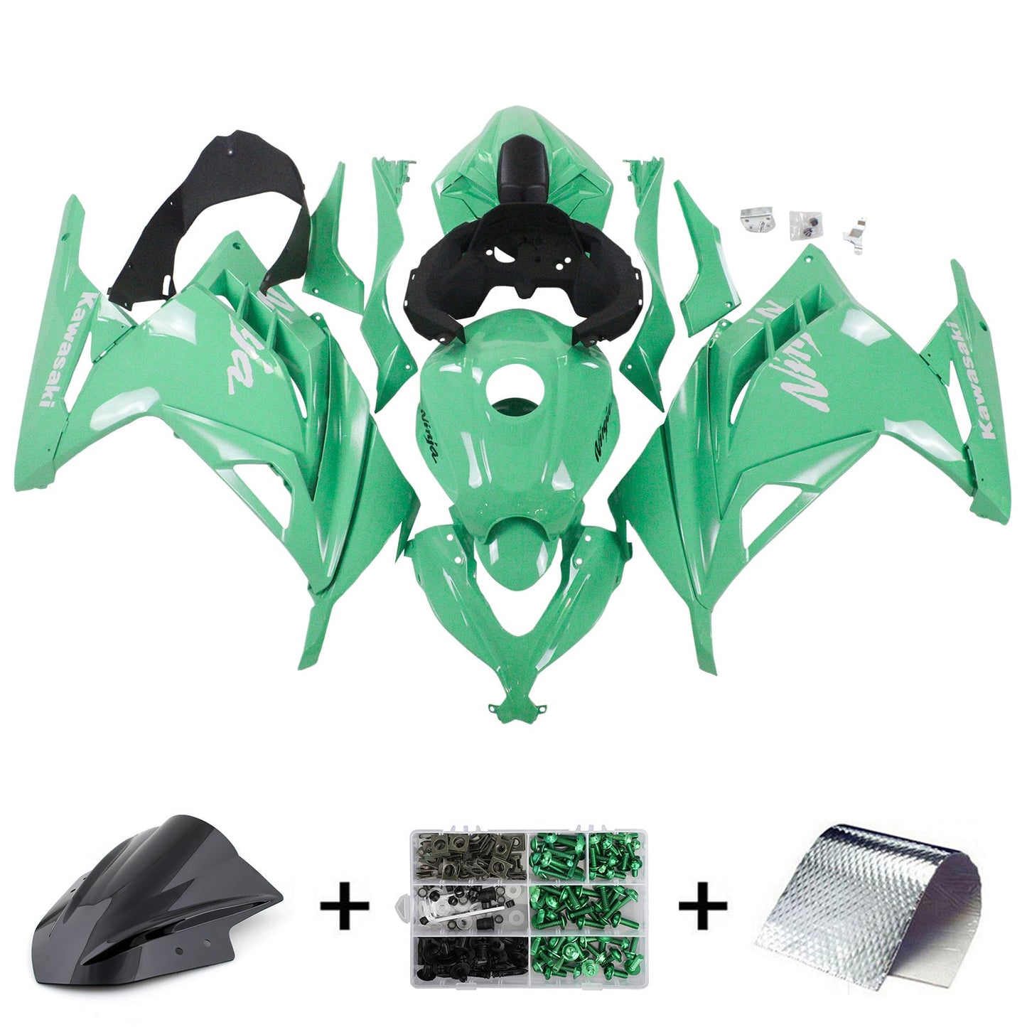 2013-2024 Kawasaki EX300 Ninja300 Fairing Kit Bodywork Plastic ABS