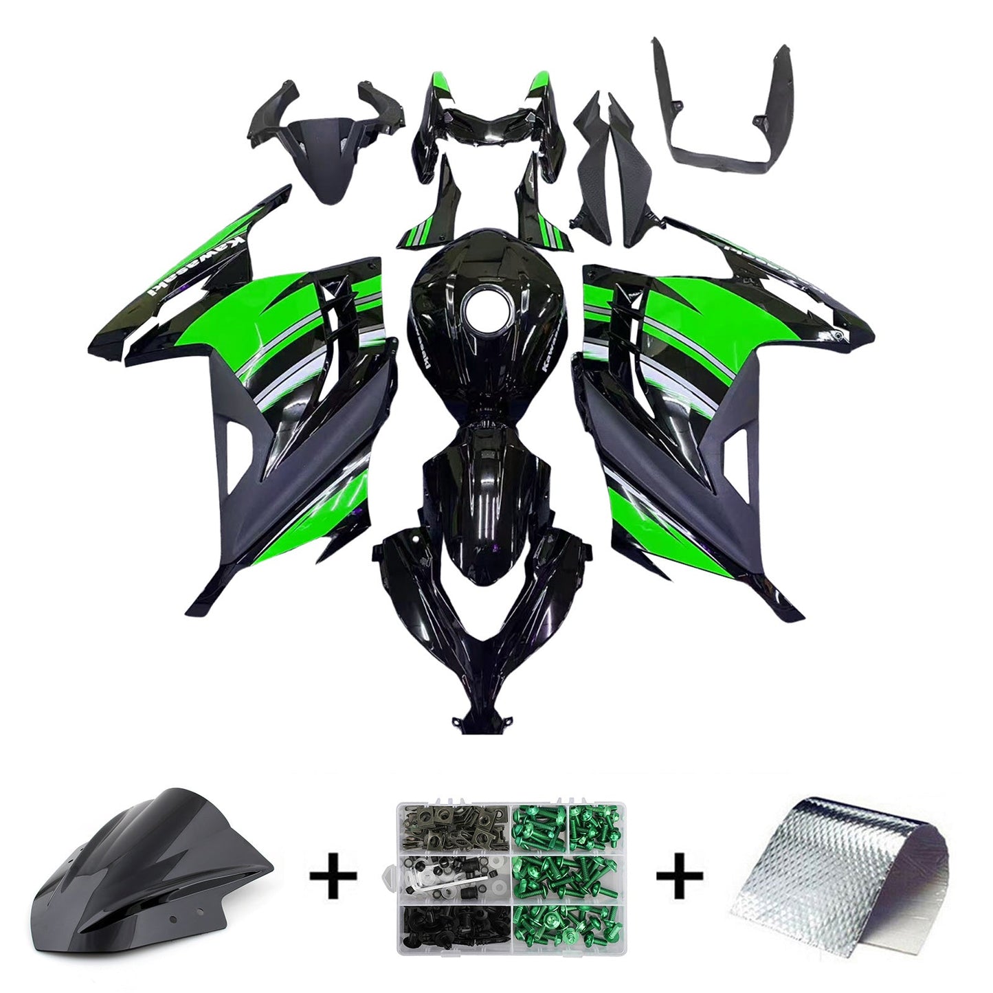 2013-2024 Kawasaki EX300 Ninja300 Fairing Kit Bodywork Plastic ABS