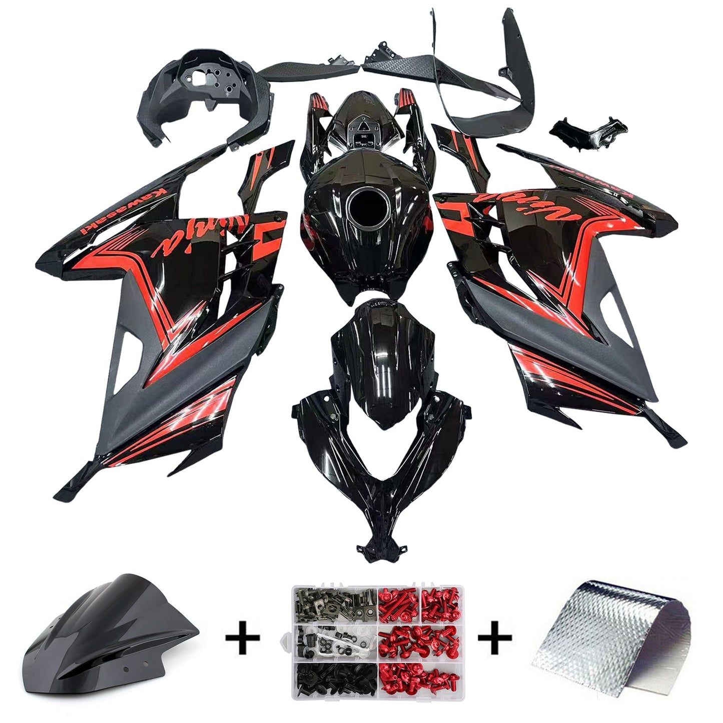 2013-2024 Kawasaki EX300 Ninja300 Fairing Kit Bodywork Plastic ABS