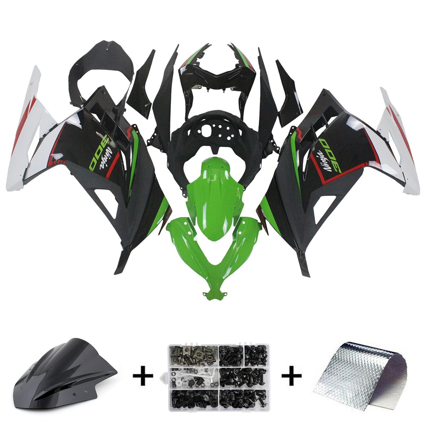 2013-2024 Kawasaki EX300 Ninja300 Fairing Kit Bodywork Plastic ABS