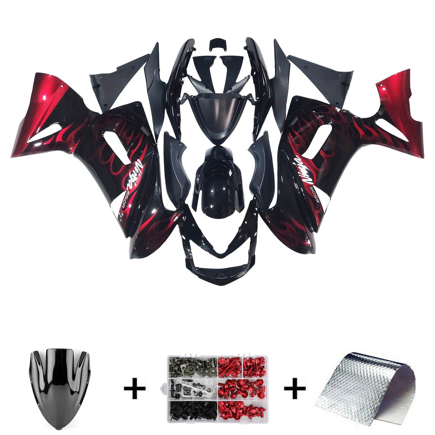 2006-2008 Kawasaki ER6F/Ninja650 Fairing Kit Bodywork Plastic ABS