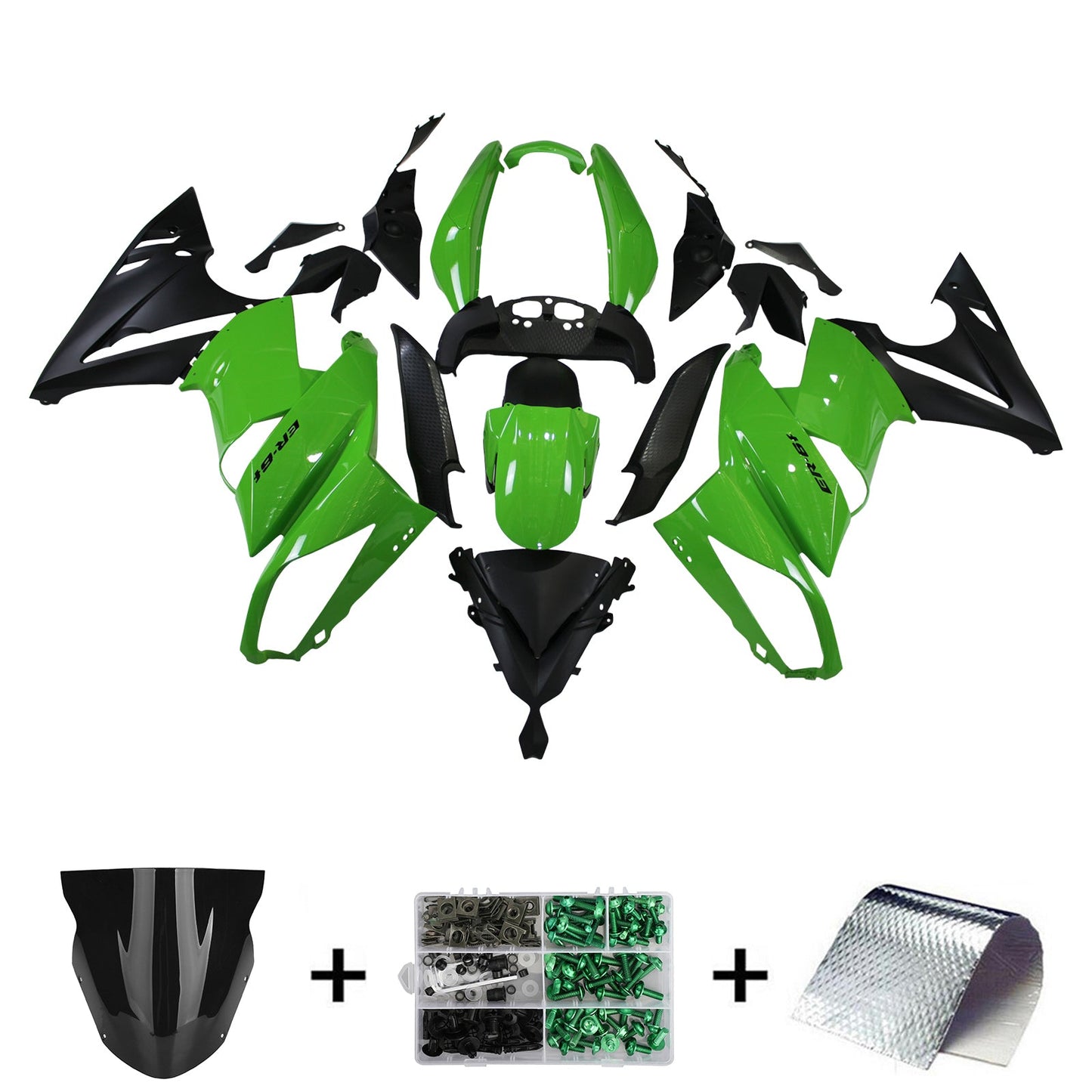 2009-2011 Fairing Kit Plastic for Kawasaki Ninja 650 ER-6F EX650 04# Generic