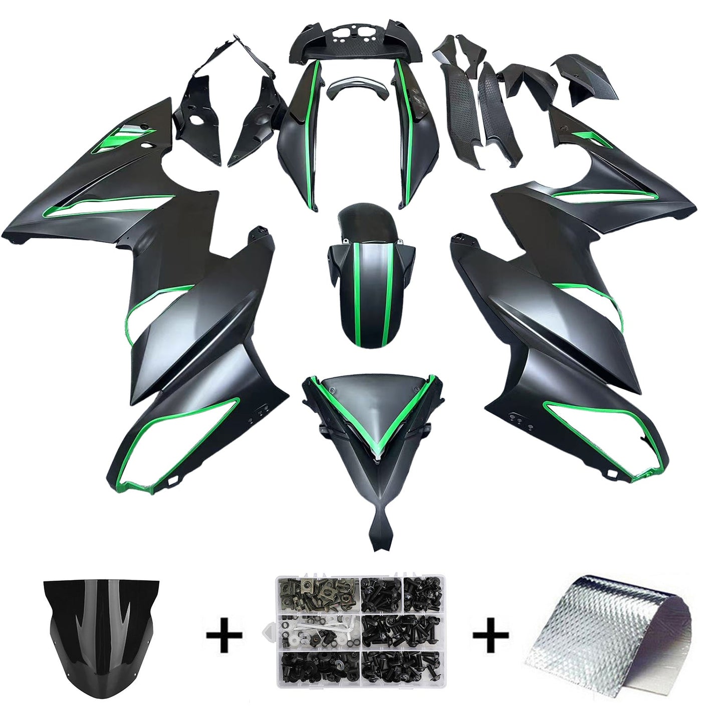 2009-2011 Kawasaki Ninja 650 ER-6F EX650 04# Fairing Kit Plastic