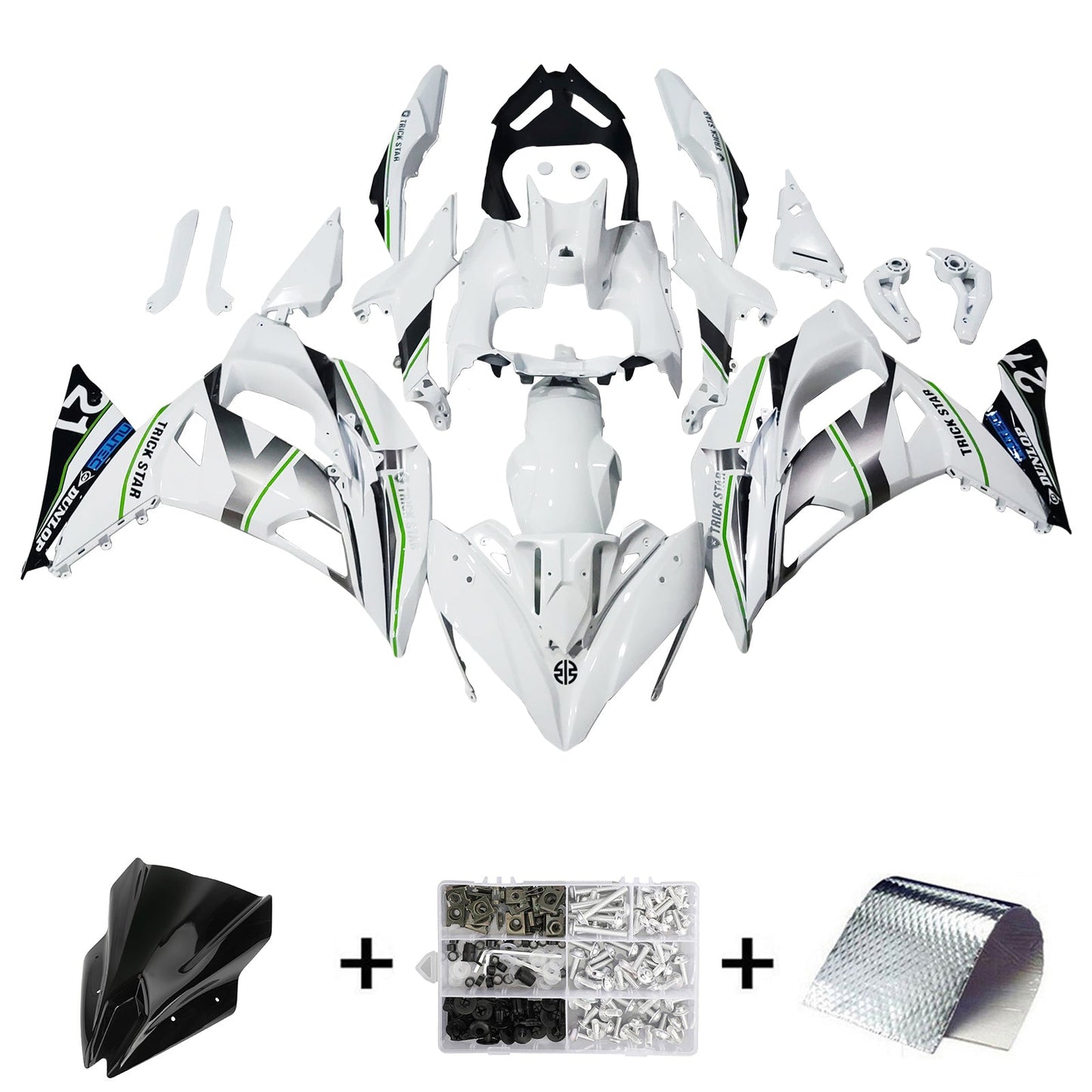 2017-2019 Kawasaki ER6F/Ninja650R Fairing Kit Bodywork Plastic ABS