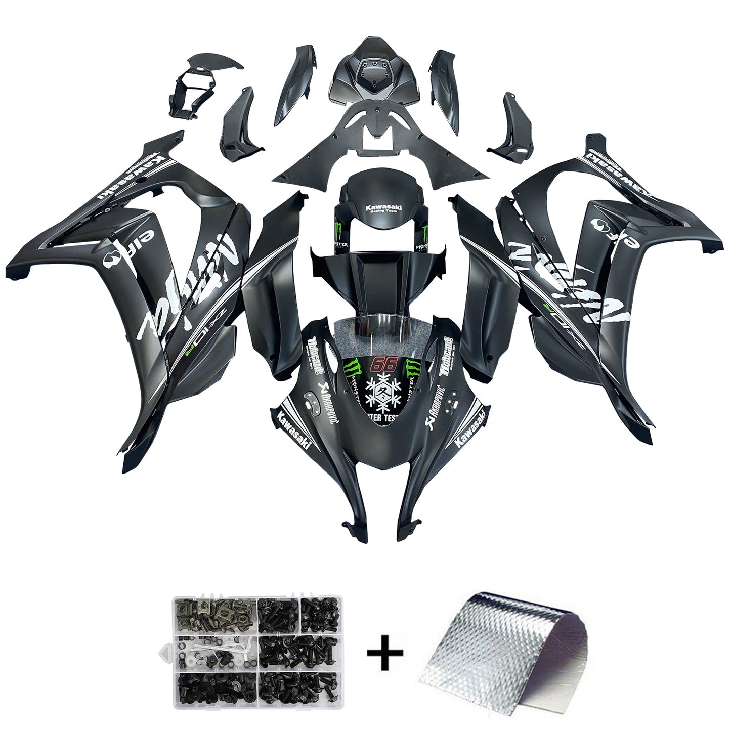 2016-2020 Kawasaki ZX10R Fairing Kit Bodywork Plastic ABS