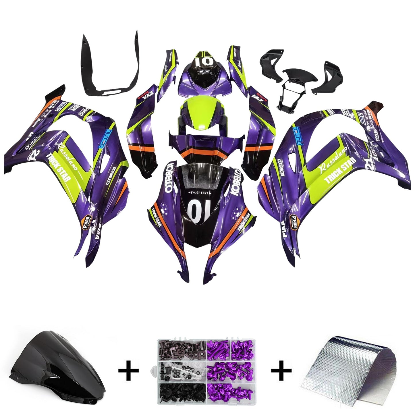 2016-2020 Kawasaki ZX10R Fairing Kit Bodywork Plastic ABS