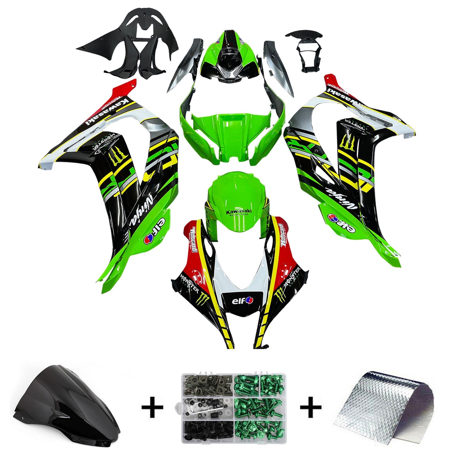 2016-2020 Kawasaki ZX10R Fairing Kit Bodywork Plastic ABS
