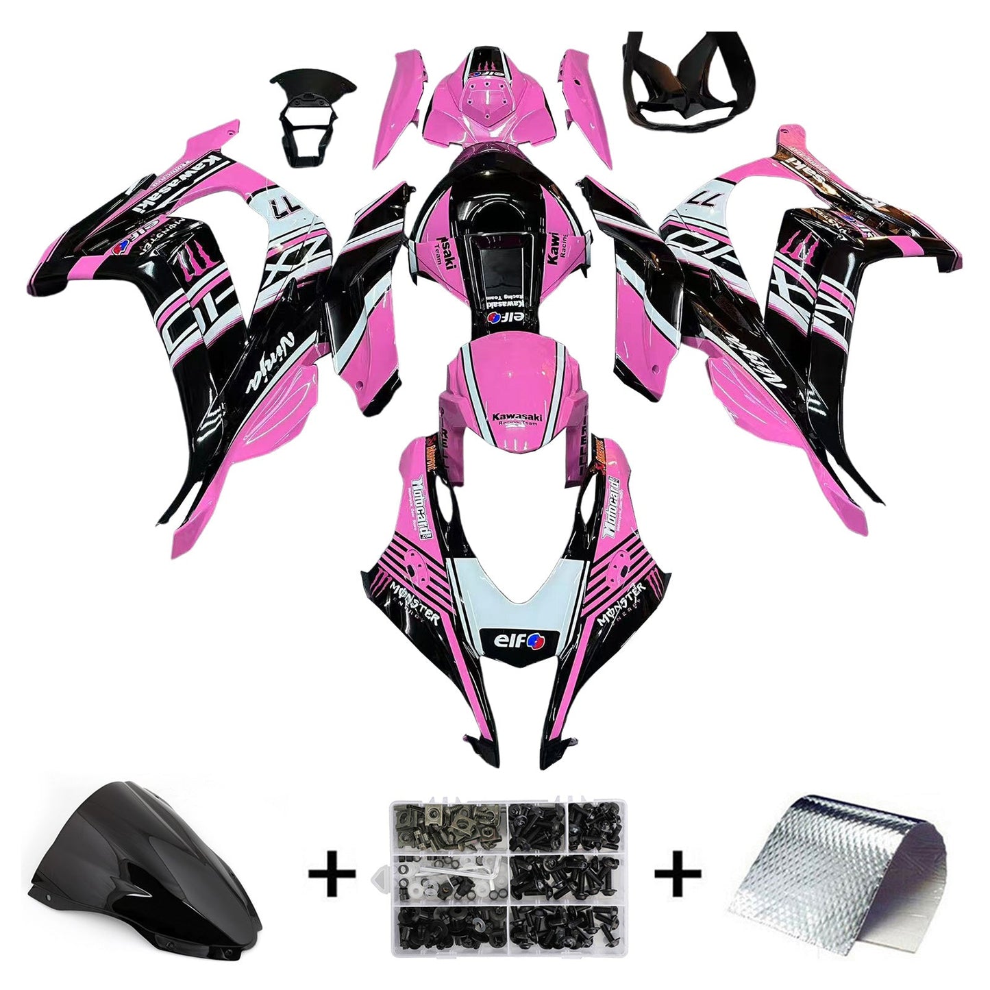 2016-2020 Kawasaki ZX10R Fairing Kit Bodywork Plastic ABS