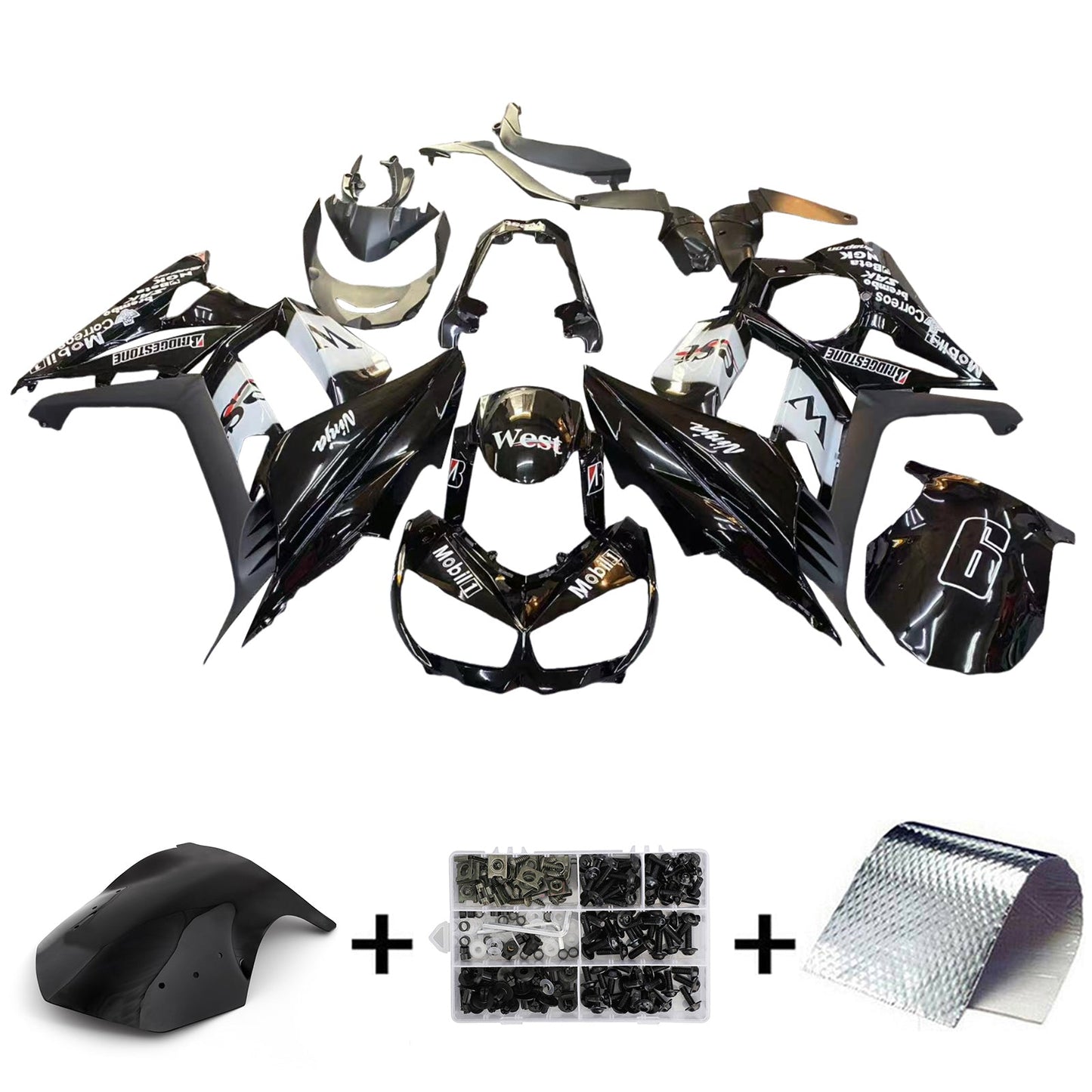 2010-2015 Kawasaki Z1000SX Fairing Kit Bodywork Plastic ABS