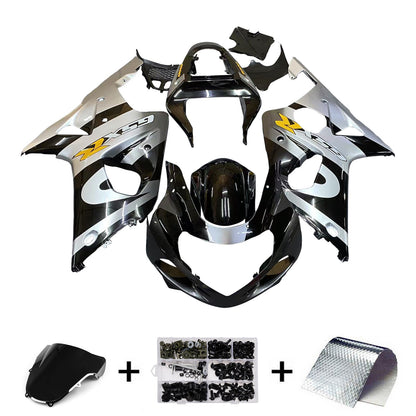 2000-2002 Fairings Suzuki GSXR 1000 Silver & Black  Generic